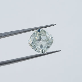 Light Blue Old Mine Cushion Cut Loose Moissanite
