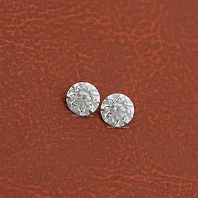 Close-Up View of Old European Round Cut Loose Diamond In White 
