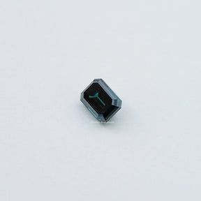 Dark Green Old Mine Emerald Cut Loose Moissanite