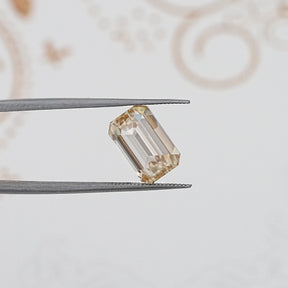 Loose Moissanite Yellow Old Mine Emerald