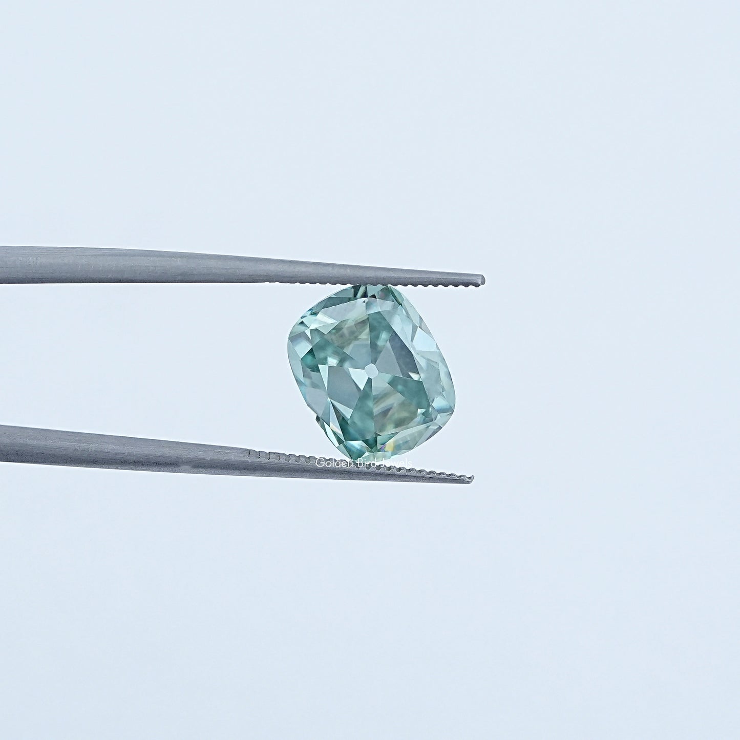 Top View of Loose Moissanite Cushion Shape Stone 