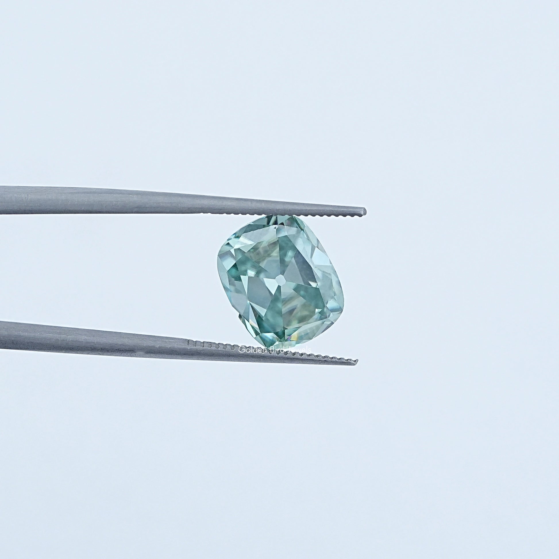Top View of Loose Moissanite Cushion Shape Stone 