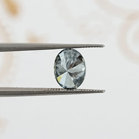 Gray Oval Cut Loose Moissanite Stone