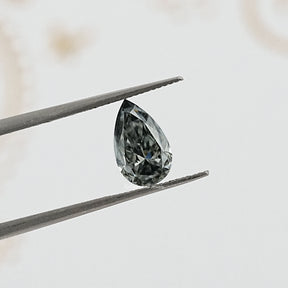 Gray Pear Cut Loose Moissanite Stone