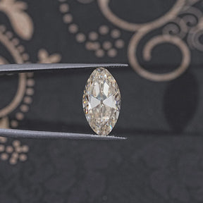 Off White Old Mine Moval Loose Moissanite Stone