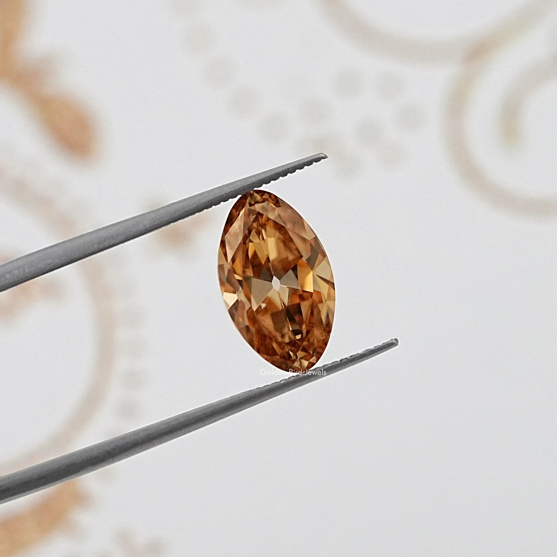 Champagne Old Mine Moval Loose Moissanite