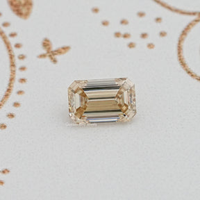 Loose Moissanite Yellow Old Mine Emerald
