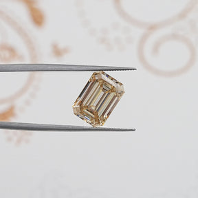 Yellow Old Mine Emerald Loose Moissanite