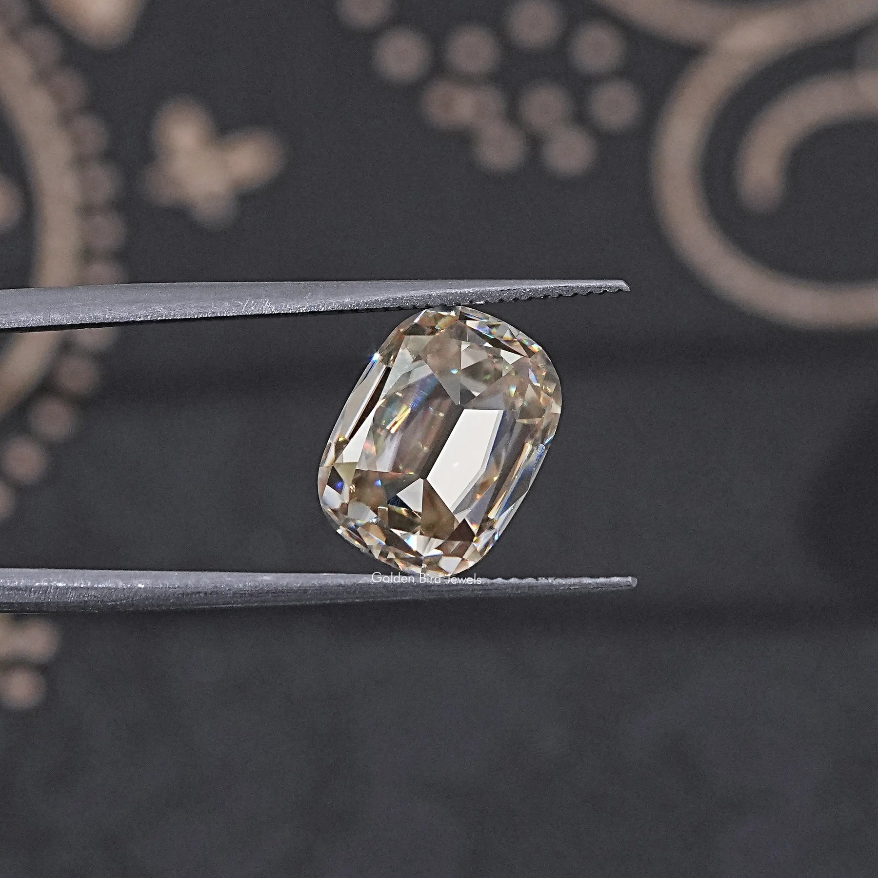 Off White Old Cut Cushion Loose Moissanite