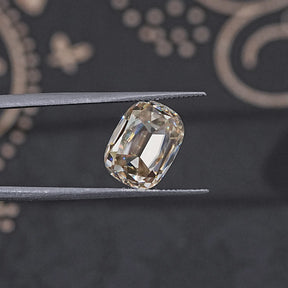 Off White Old Cut Cushion Loose Moissanite