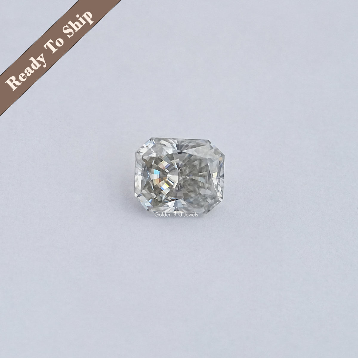 Grey Radiant Cut Loose Moissanite