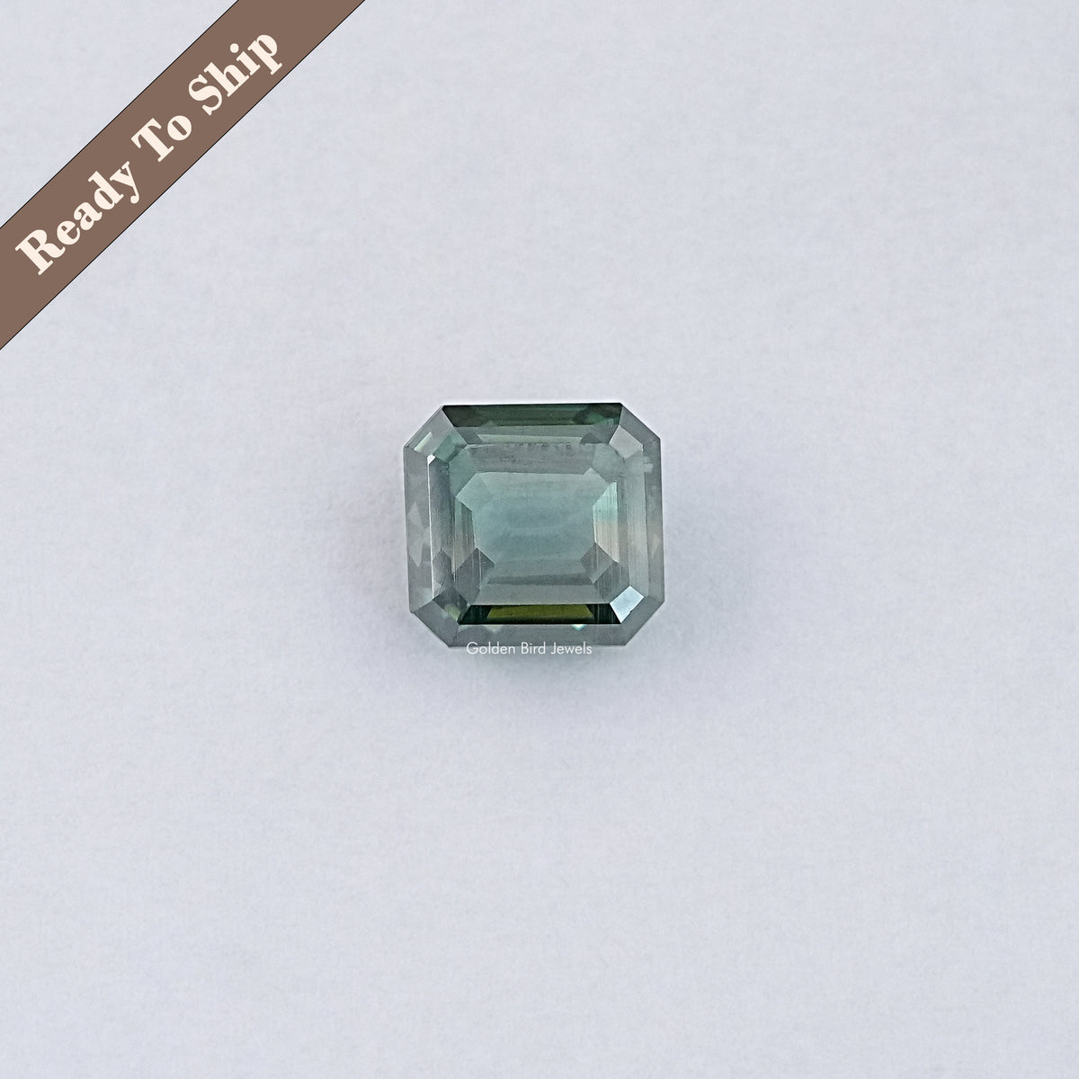 Green Emerald Cut Loose Moissanite
