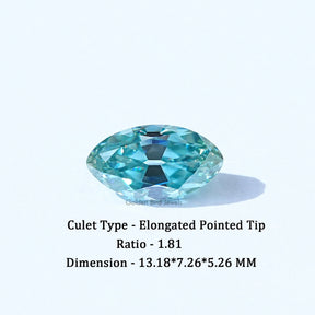 Cyan Blue Old Mine Moval Cut Loose Stone