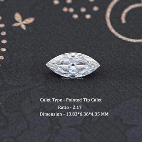 Old Mine Marquise Cut Moissanite Loose Stone