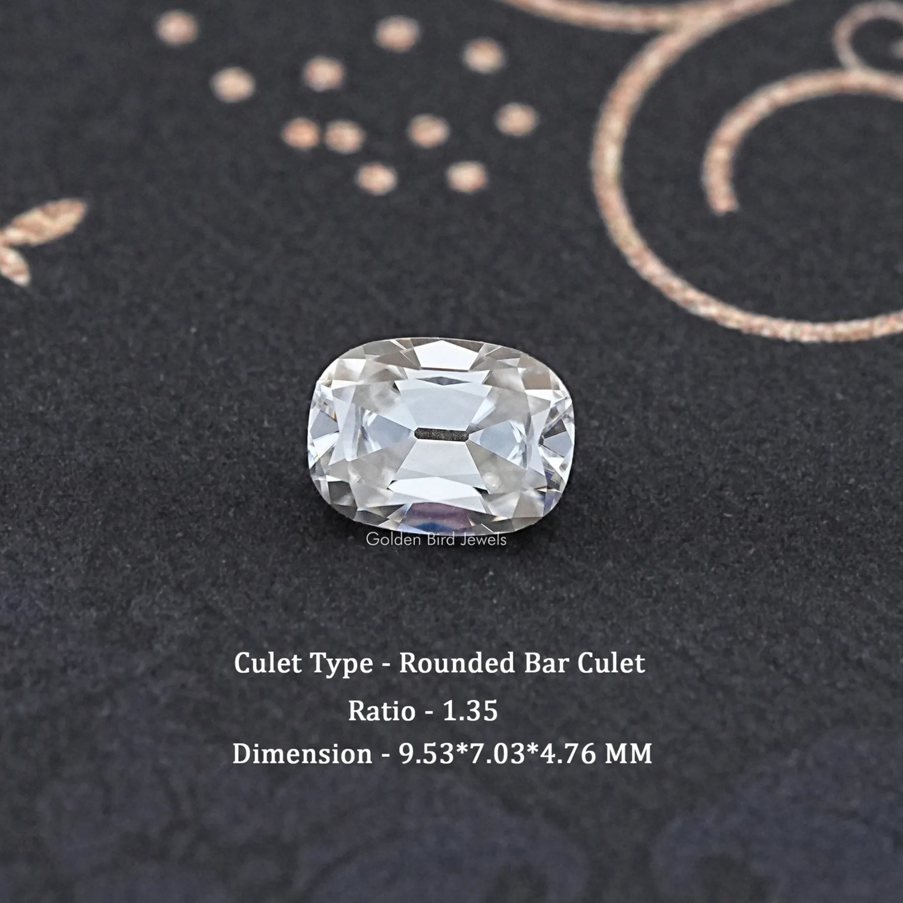 Old Mine Cushion Cut Moissanite Loose Stone