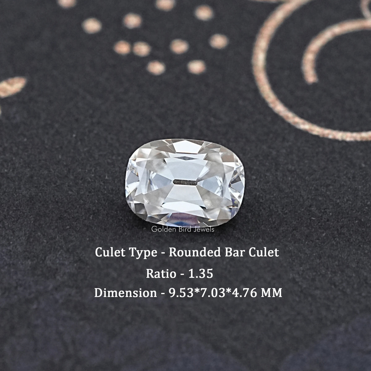 Old Mine Cushion Cut Moissanite Loose Stone