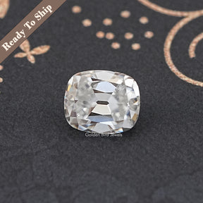 View Of Old Mine Cushion Loose Moissanite Stone	