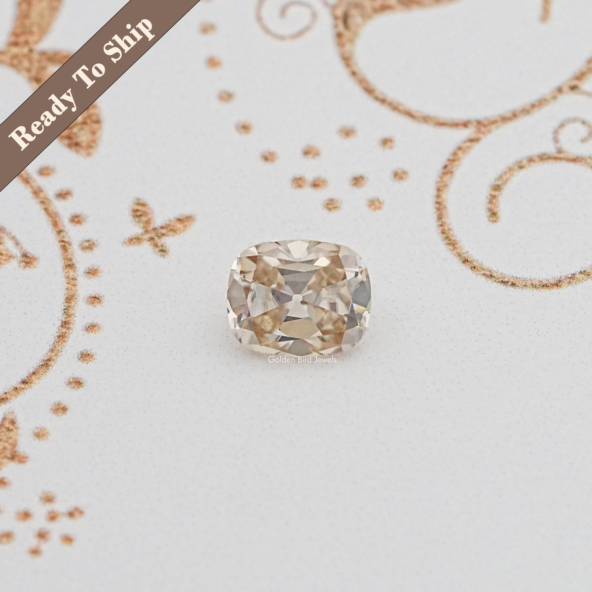Old Mine Cut Yellow Cushion Loose Moissanite