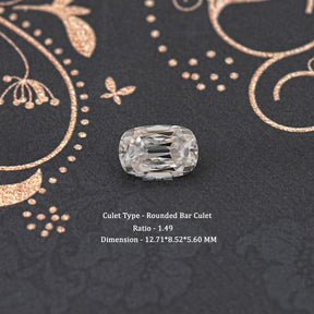 Near Colorless Old Cut Cushion Loose Moissanite Stone