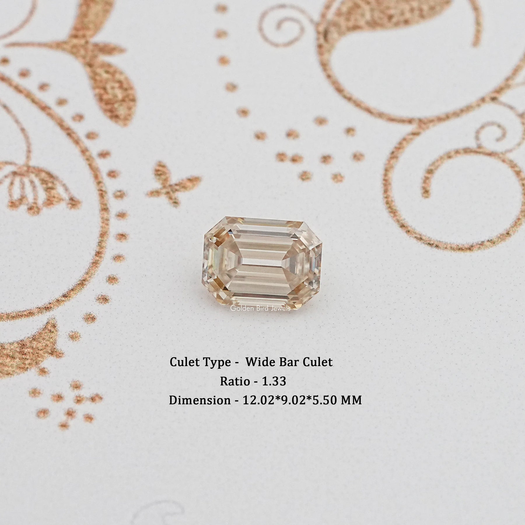 Old Mine Cut Emerald Loose Moissanite