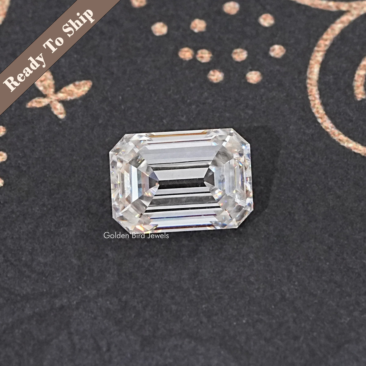 Near Colorless Old Mine Emerald Loose Moissanite