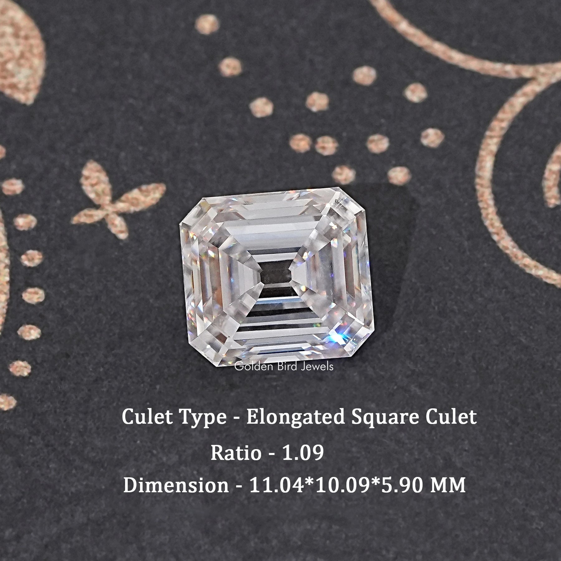 Near Colorless Old Mine Asscher Loose Moissanite