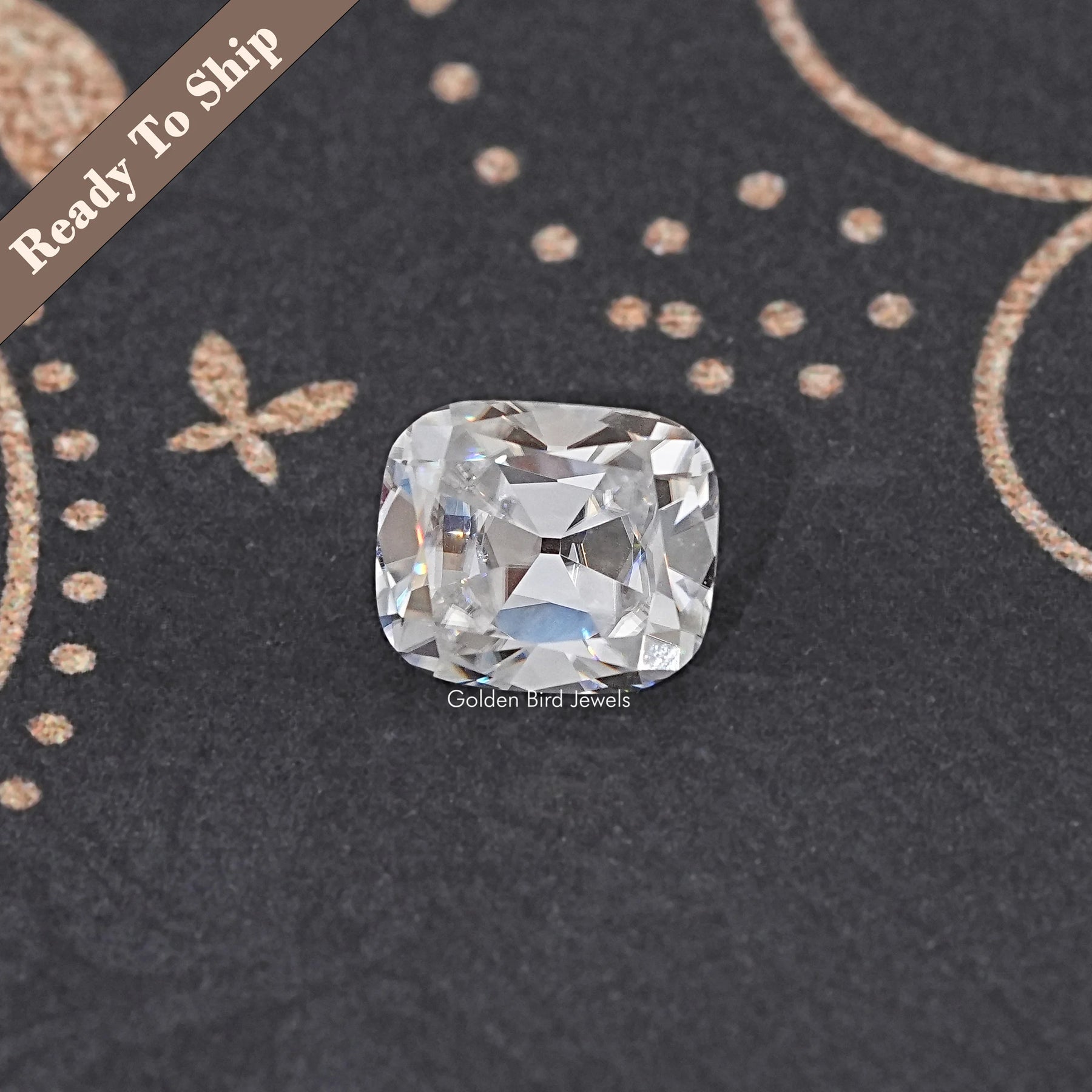 View Of Old Mine Cushion Cut Loose Moissanite Stone