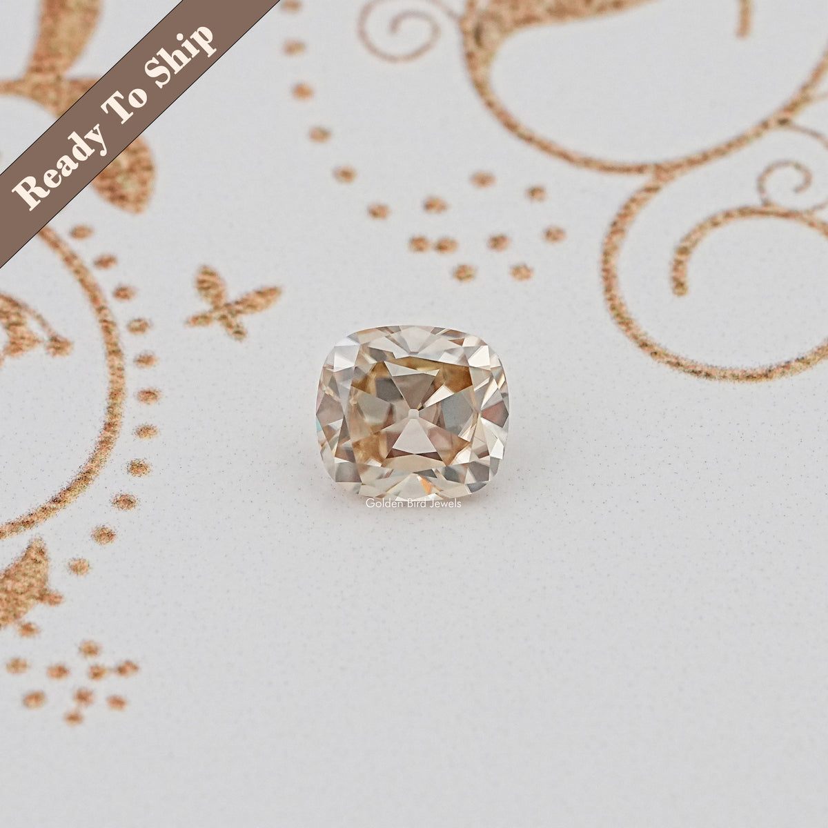 Yellow Old Mine Cut Cushion Loose Moissanite