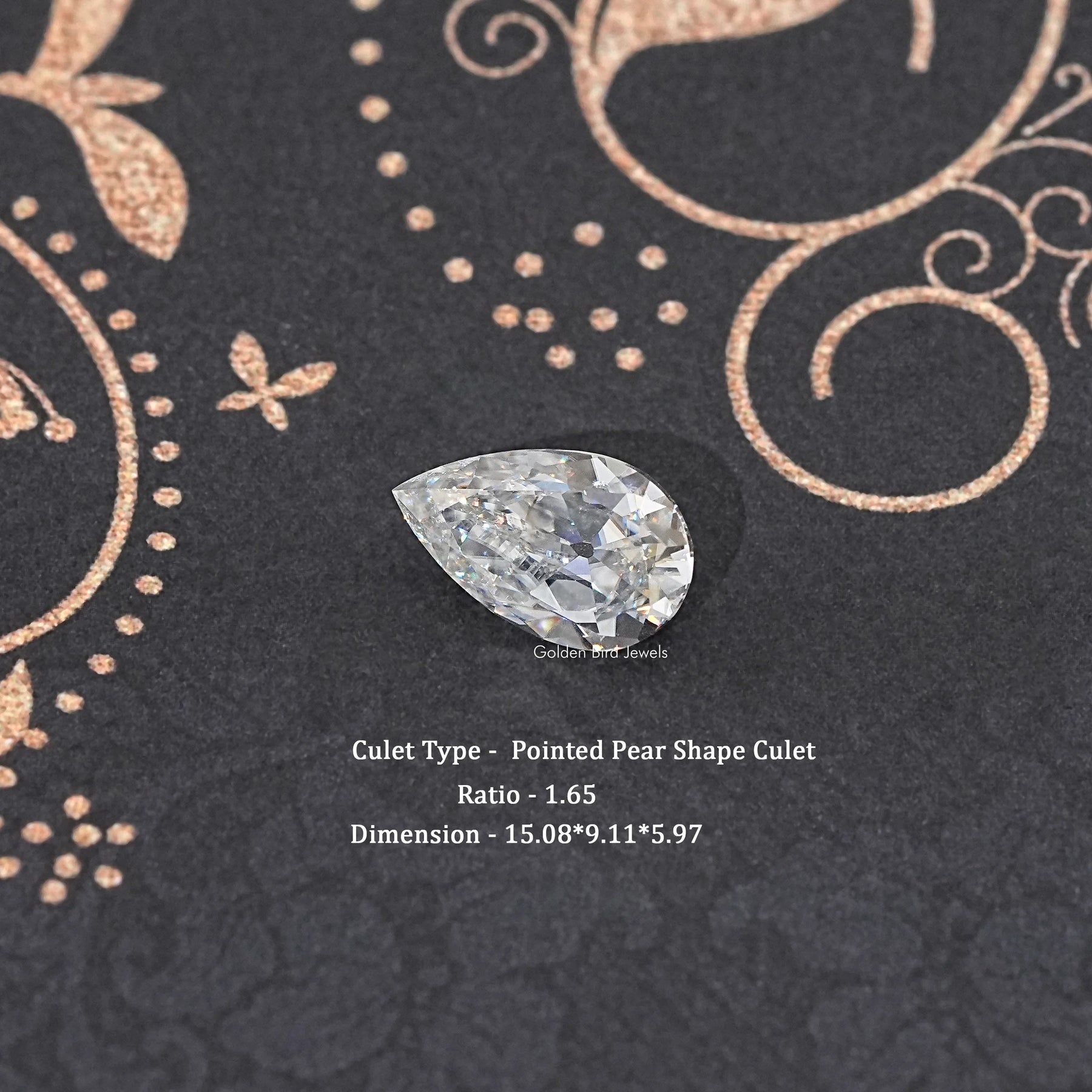 Old Mine Pear Cut Moissanite Loose Stone