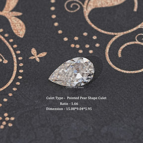 Off White Old Mine Pear Loose Moissanite