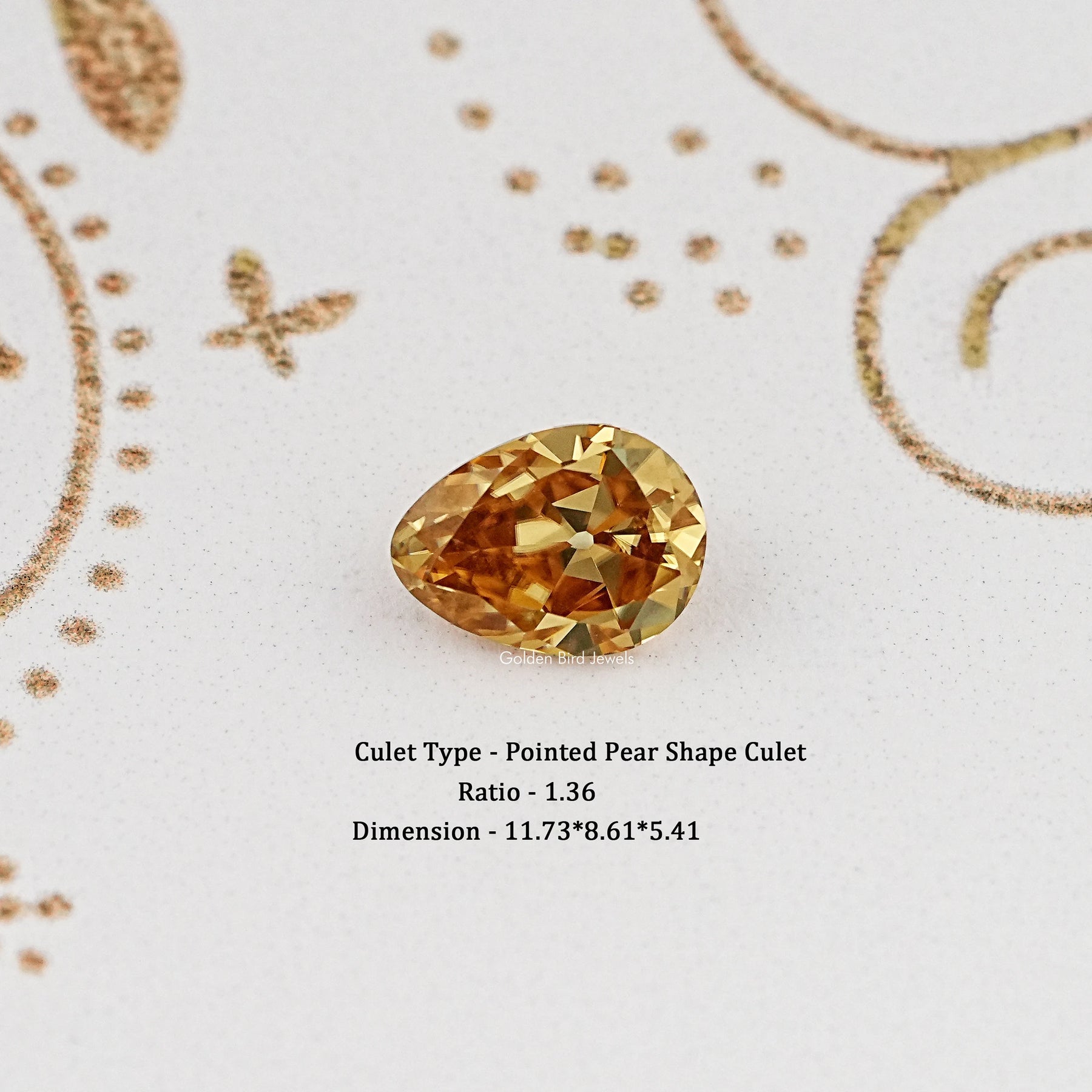 Champagne Old Mine Pear Cut Loose Moissanite