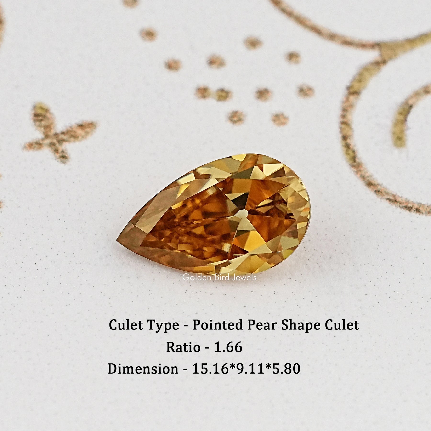 Champagne Old Mine Pear Cut Loose Stone