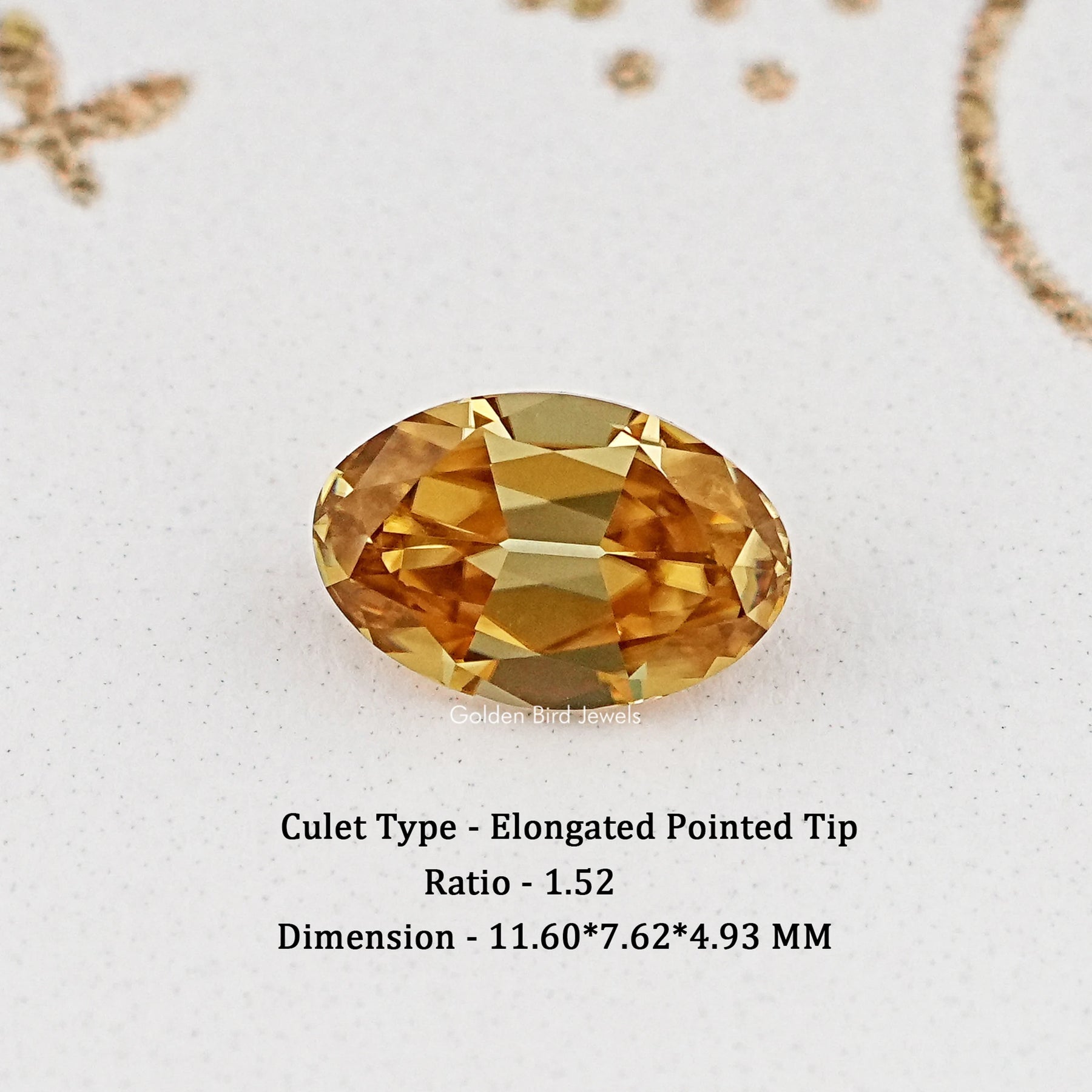 Champagne Old Mine Oval Cut Loose Moissanite