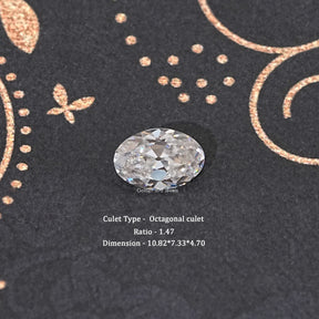 Near Colorless Old Mine Oval Loose Moissanite