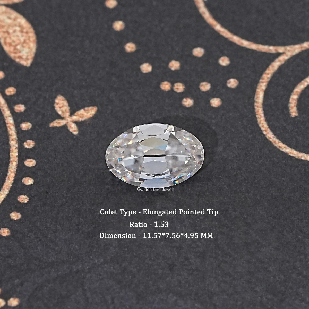 Old Mine Oval Cut Moissanite Loose Stone