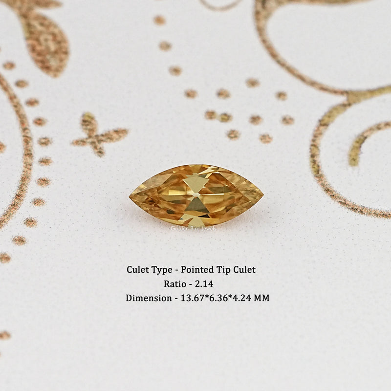 Champagne Old Mine Marquise Loose Moissanite