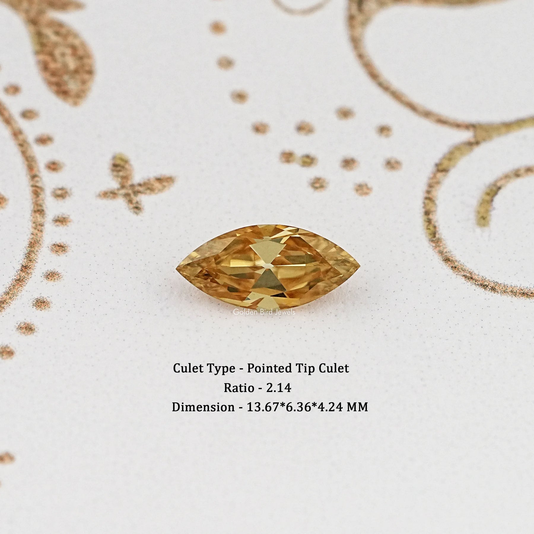 Champagne Old Mine Marquise Loose Moissanite