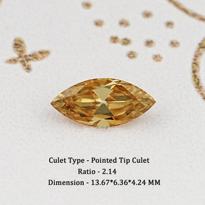 Champagne Old Mine Marquise Loose Moissanite