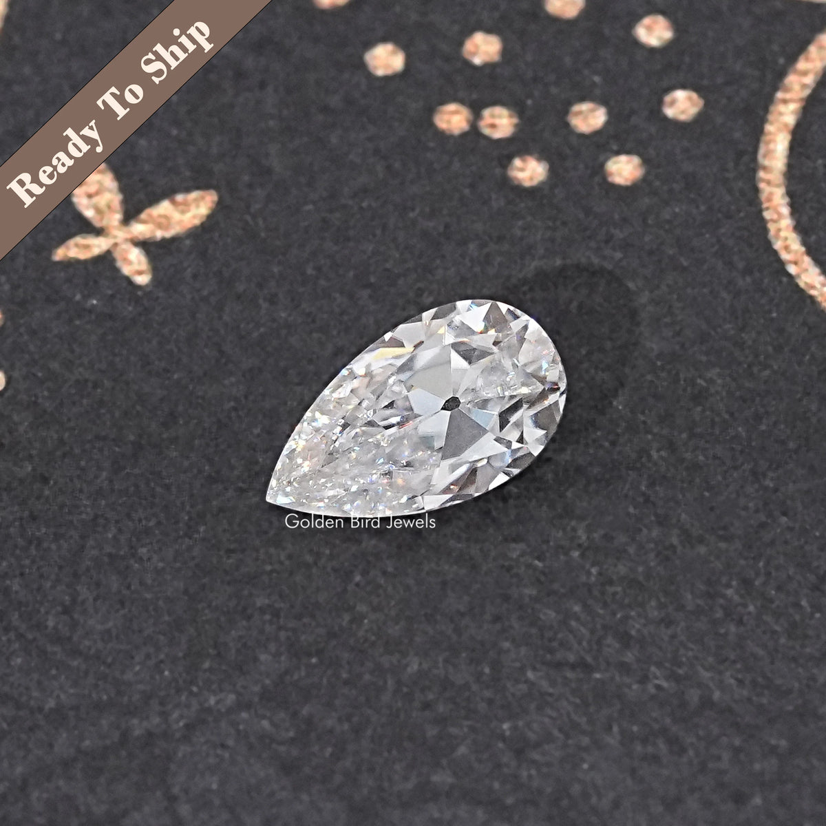 Old Mine Pear Cut Loose Moissanite