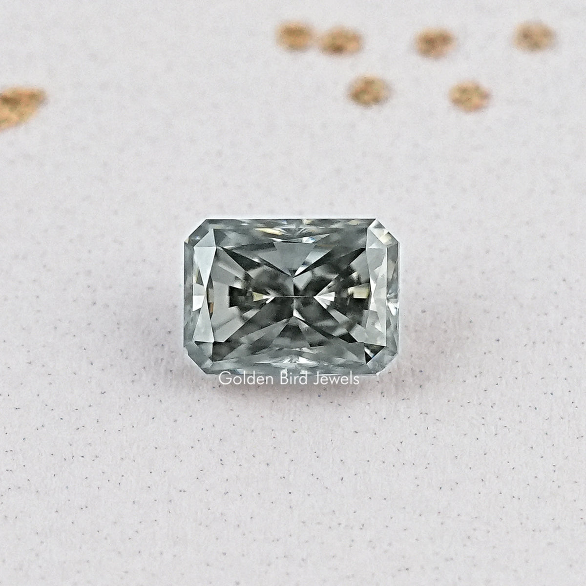 Gray Radiant Moissanite Loose Stone