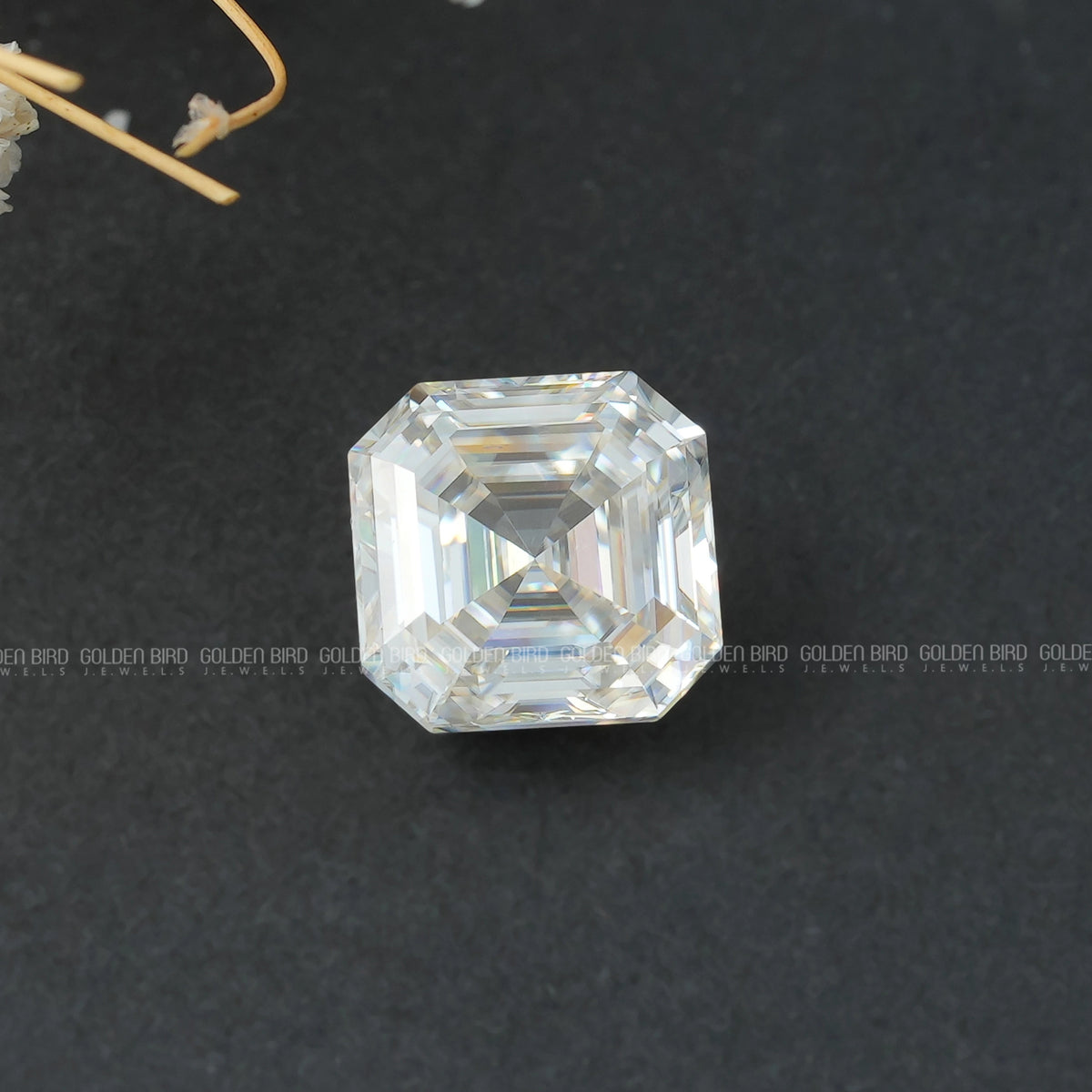 2.95 Carat Colorless Asscher Moissanite Loose Stone