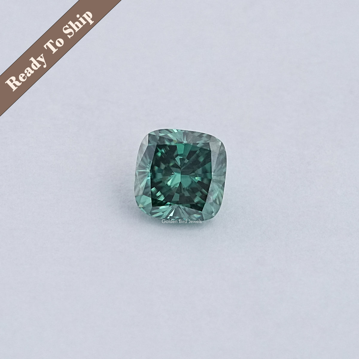 Dark Green Cushion Moissanite Loose Stone