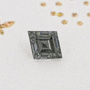 Gray Lozenge Cut Loose Moissanite