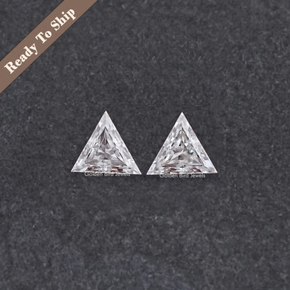 Triangle Cut Loose Moissanite Matching Pair