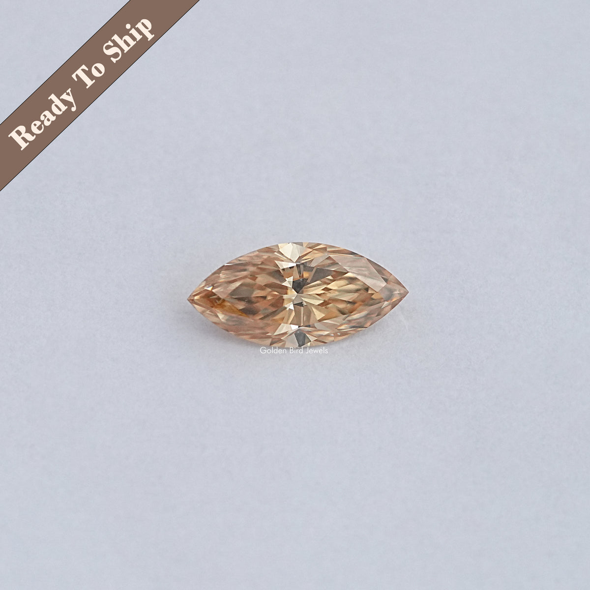 Champagne Marquise Cut Loose Moissanite