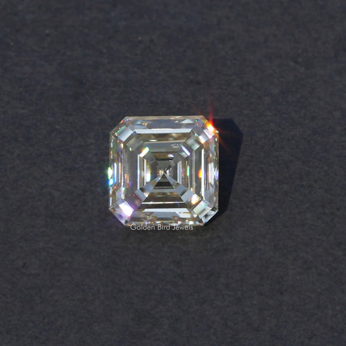 2.85 Carat Off White Asscher Moissanite Loose Stone