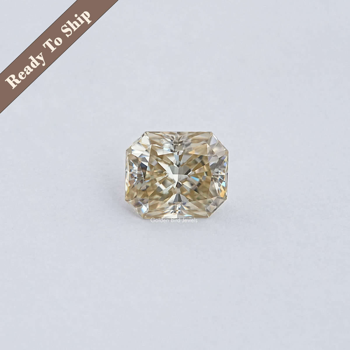 Yellow Radiant Cut Moissanite Loose Stone