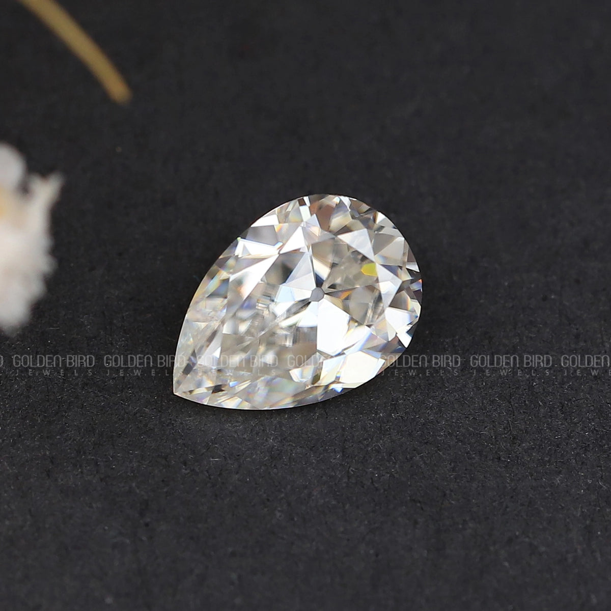 1.90 Carat Old Mine Pear Cut Loose Moissanite