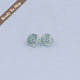 Blue Green Portuguese Cut Round Loose Moissanite Pair