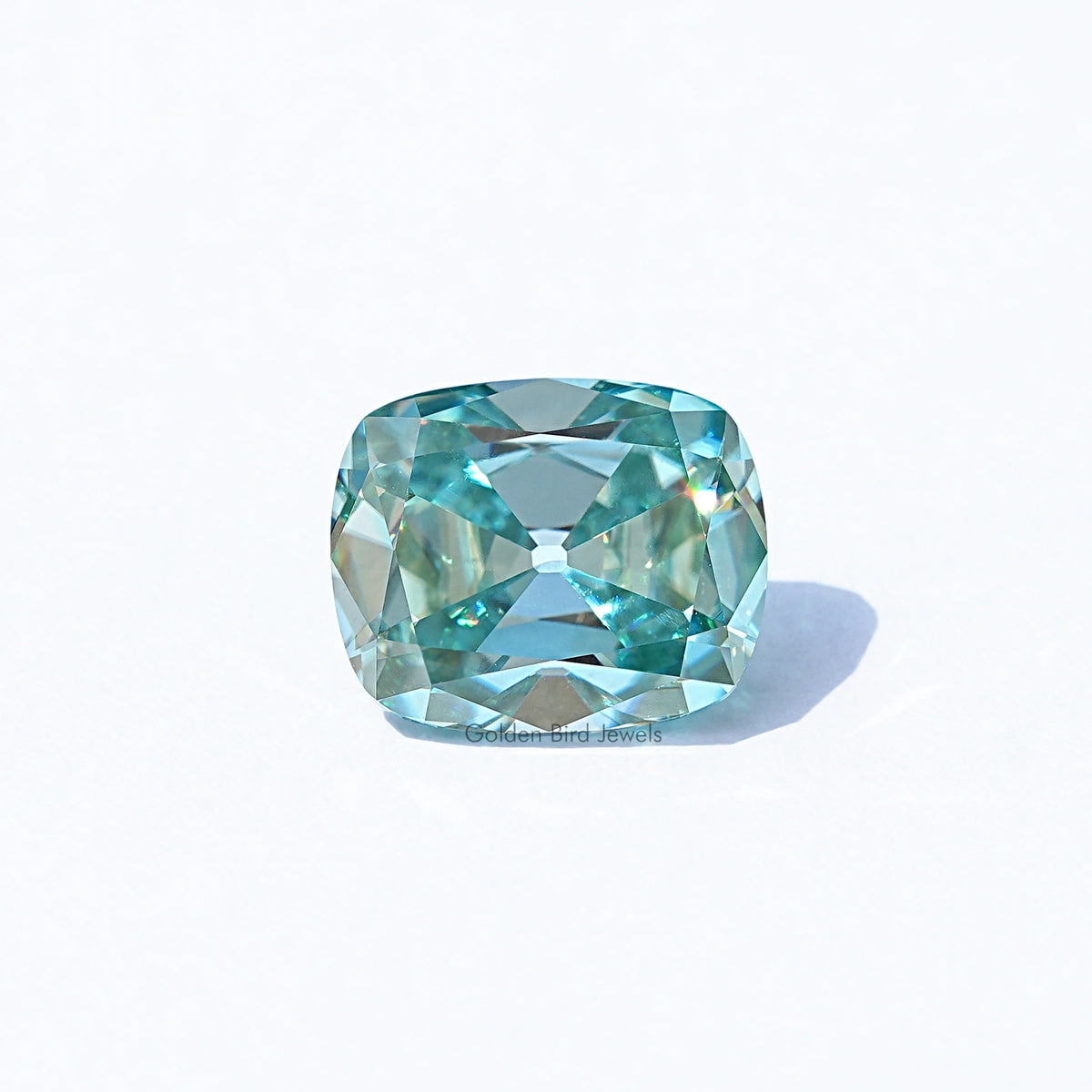Blue Old Mine Cushion Loose Moissanite
